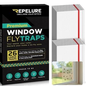 Premium Window Fly Traps – 26 Sheets Insect Catchers for Flies Moths Flying Bugs